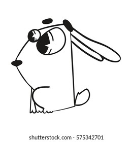 cute cartoon character rabbit crazy vector zoo