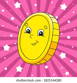 Cute cartoon character. St. Patrick's day. Colorful vector illustration. Isolated on color background. Template for your design.
