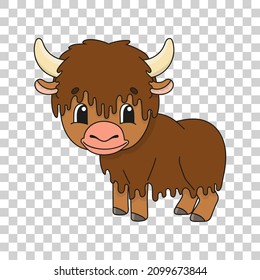 Cute cartoon character sticker. Animal theme. Colorful vector illustration. Isolated on transparent background. Design element