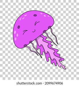 Cute cartoon character sticker. Animal theme. Colorful vector illustration. Isolated on transparent background. Design element