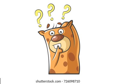 Cute Cartoon Character . vector Illustration. Isolated on white background.