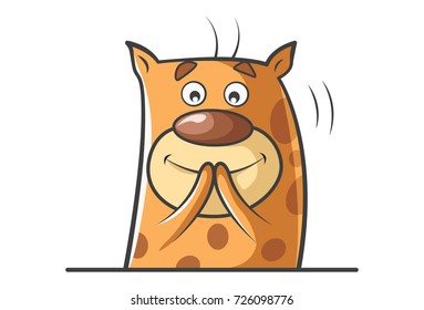 Cute Cartoon Character . vector Illustration. Isolated on white background.