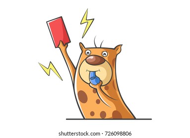 Cute Cartoon Character . vector Illustration. Isolated on white background.