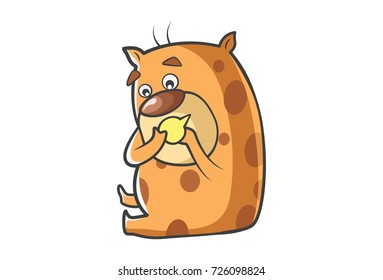 Cute Cartoon Character . vector Illustration. Isolated on white background.