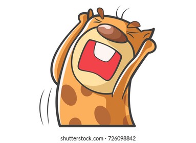Cute Cartoon Character . vector Illustration. Isolated on white background.