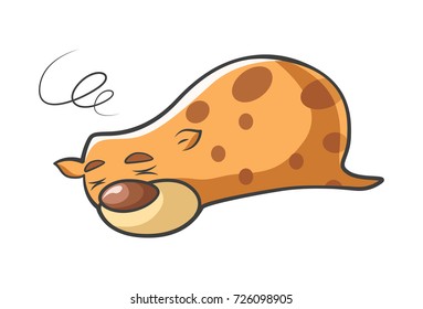 Cute Cartoon Character . vector Illustration. Isolated on white background.