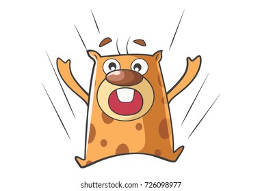 Cute Cartoon Character . vector Illustration. Isolated on white background.