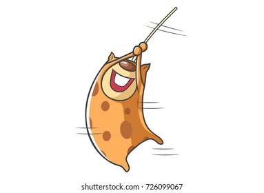 Cute Cartoon Character . vector Illustration. Isolated on white background.