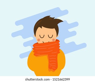 Cute Cartoon Charactor Man Wear Sweater Stock Vector (Royalty Free ...