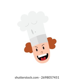 cute cartoon chef with hat
