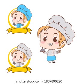 cute cartoon chef holding the tray illustration.jpg