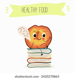 Cute  cartoon cherry plum characters with different activities. Flat vector illustration, funny fruits. Organic food.