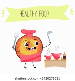 Cute  cartoon cherry plum characters with different activities. Flat vector illustration, funny fruits. Organic food.