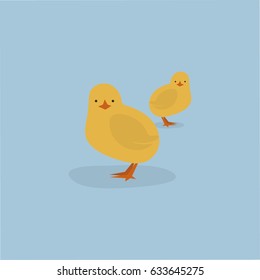 Cute cartoon chicken vector