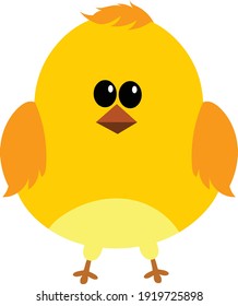 Cute Cartoon Huhn Vektorgrafik. süßes kleines Huhn. Cartoon, Vektorgrafik.