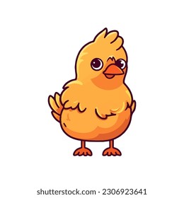 Cute Cartoon Chicken Vector Illustration