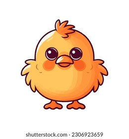 Cute Cartoon Chicken Vector Illustration