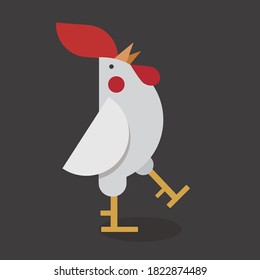 Roster/Vogel-Vektordesign-Vorlage