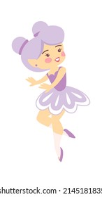 Cute Cartoon Childish Fairy Characters. Vector illustration