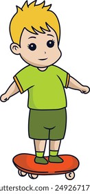Cute Cartoon Children's Sports Characters. Flat Vector Illustration on White Background