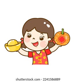 Cute Cartoon for Chinese New Year.