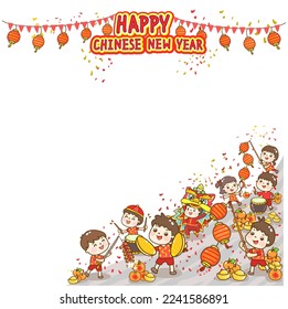 Cute Cartoon for Chinese New Year.