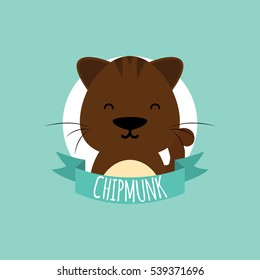 Cute Cartoon chipmunk