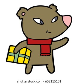 süßer Cartoon-Weihnachtsbär