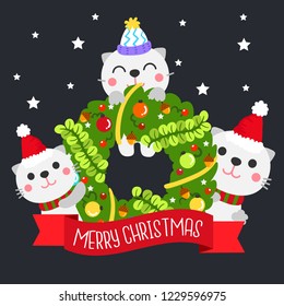
Cute Cartoon Christmas Concept.