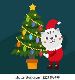 
Cute Cartoon Christmas Concept.
