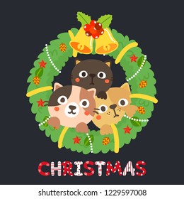 
Cute Cartoon Christmas Concept.