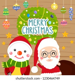 
Cute Cartoon Christmas Concept.