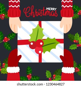 
Cute Cartoon Christmas Concept.