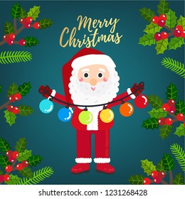 Cute Cartoon Christmas Concept.