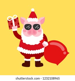 Cute Cartoon Christmas Concept.