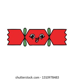 cute cartoon of a christmas cracker