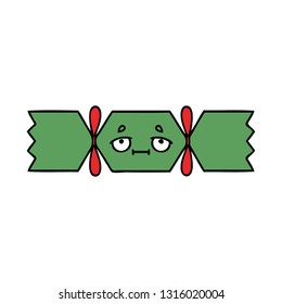 cute cartoon of a christmas cracker