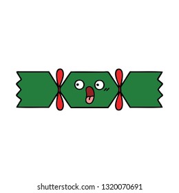 cute cartoon of a christmas cracker