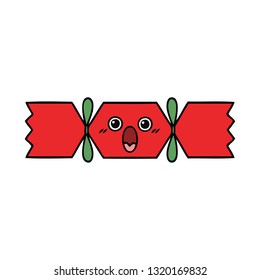 cute cartoon of a christmas cracker