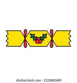 cute cartoon of a christmas cracker