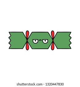 cute cartoon of a christmas cracker