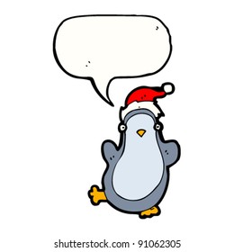 cute cartoon christmas penguin