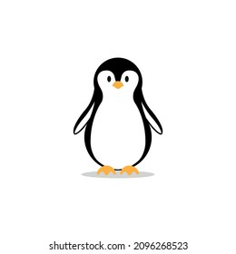 Cute cartoon Christmas penguin vectorial drawing