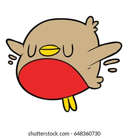 süßes Cartoon-Weihnachtsrobin