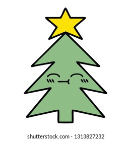 cute cartoon of a christmas tree