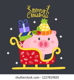 
Cute Cartoon Christmas vector.