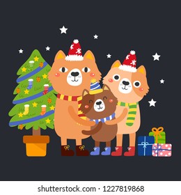 
Cute Cartoon Christmas vector.