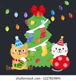 
Cute Cartoon Christmas vector.