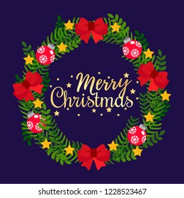 Cute Cartoon Christmas vector, Christmas card. 