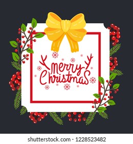 Cute Cartoon Christmas vector, Christmas card. 